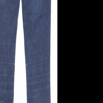 One size Womens Blue Cotton Skinny Jeans Size 30 in L26 in Regular Zip