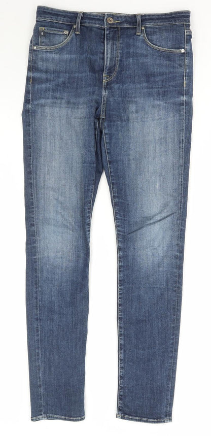 &Denim Womens Blue Cotton Skinny Jeans Size 32 in L32 in Regular Zip