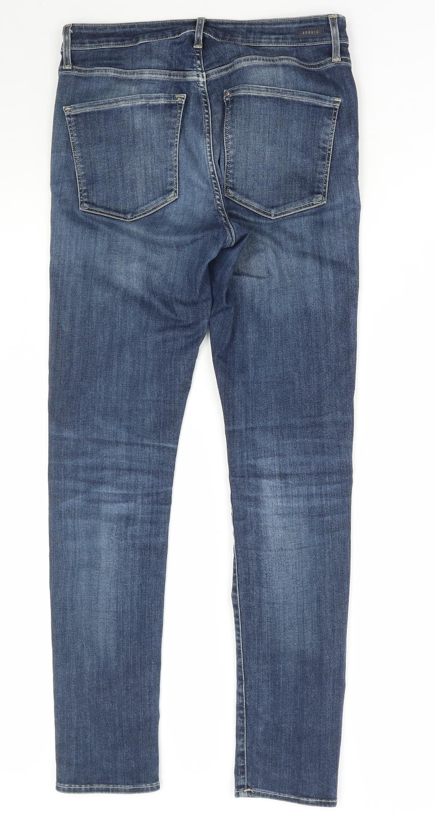 &Denim Womens Blue Cotton Skinny Jeans Size 32 in L32 in Regular Zip