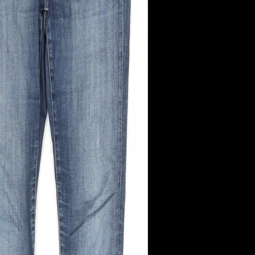 &Denim Womens Blue Cotton Skinny Jeans Size 32 in L32 in Regular Zip
