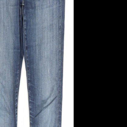 &Denim Womens Blue Cotton Skinny Jeans Size 32 in L32 in Regular Zip
