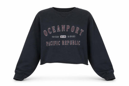 Womens UK Size XS Pull&Bear Blue Pullover Sweatshirt
