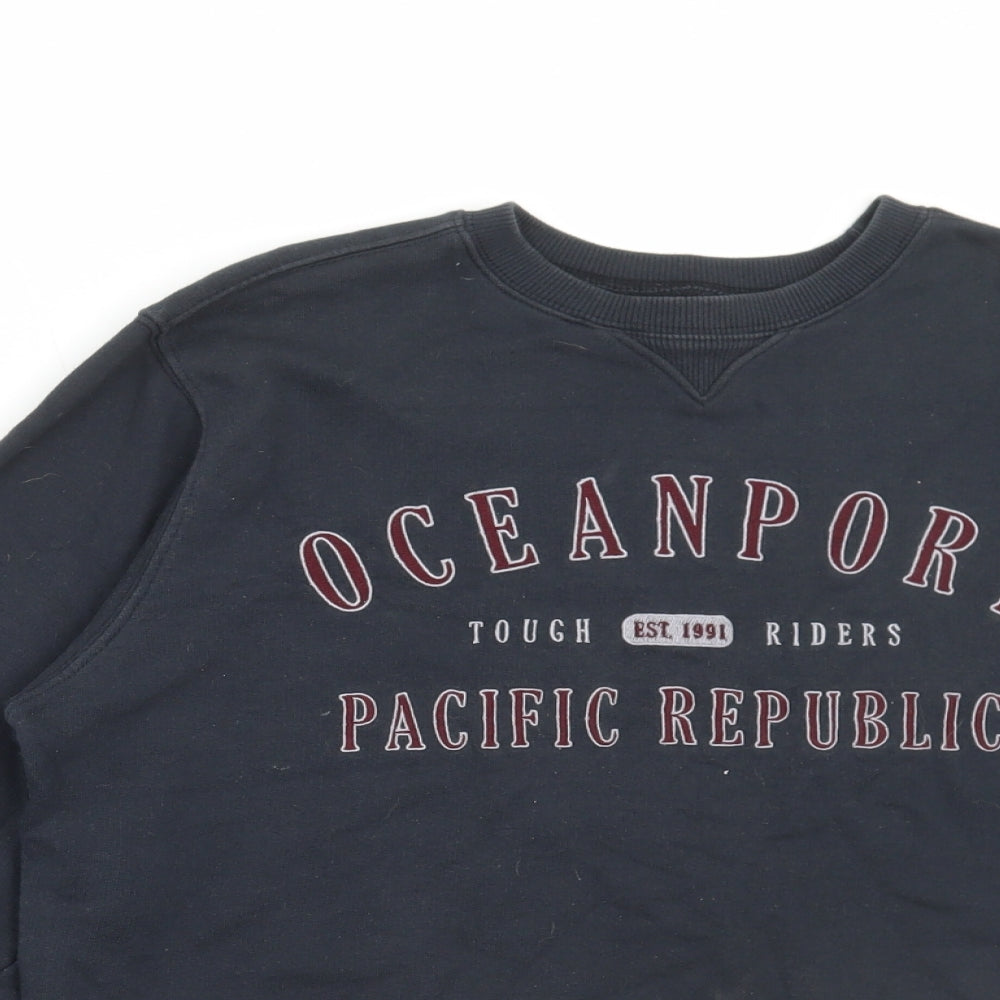 Womens UK Size XS Pull&Bear Blue Pullover Sweatshirt
