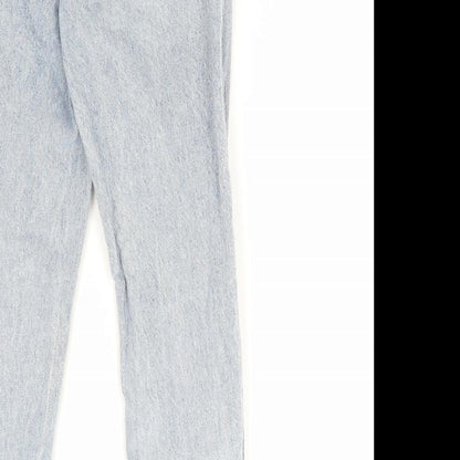 Denim & Co. Womens Blue Cotton Skinny Jeans Size 6 L28 in Regular Zip