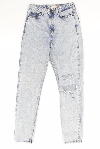 Topshop Womens Blue Cotton Skinny Jeans Size 25 in L32 in Regular Zip
