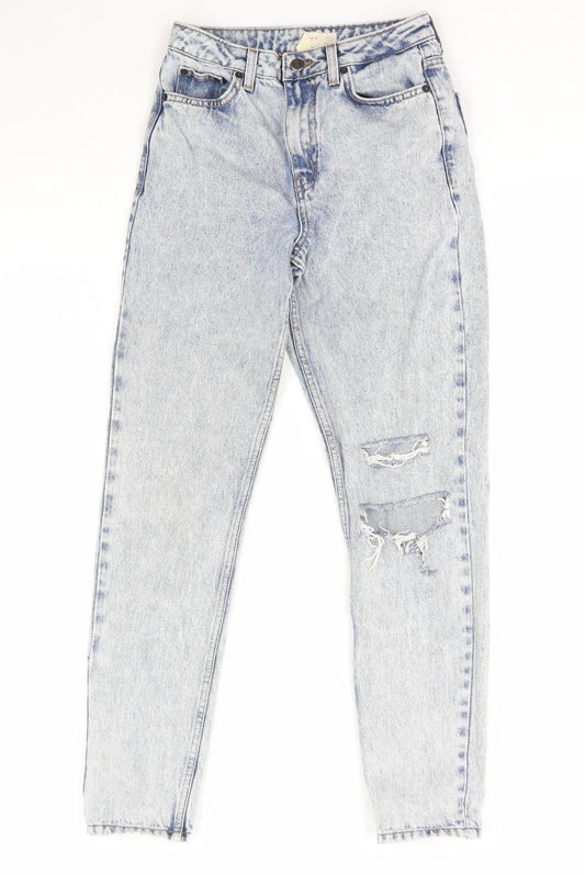 Topshop Womens Blue Cotton Skinny Jeans Size 25 in L32 in Regular Zip