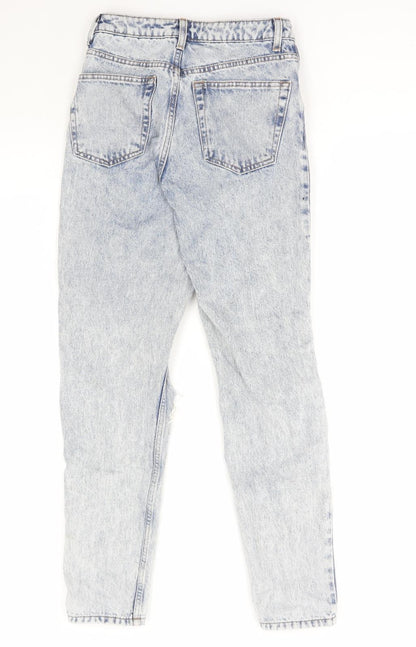 Topshop Womens Blue Cotton Skinny Jeans Size 25 in L32 in Regular Zip