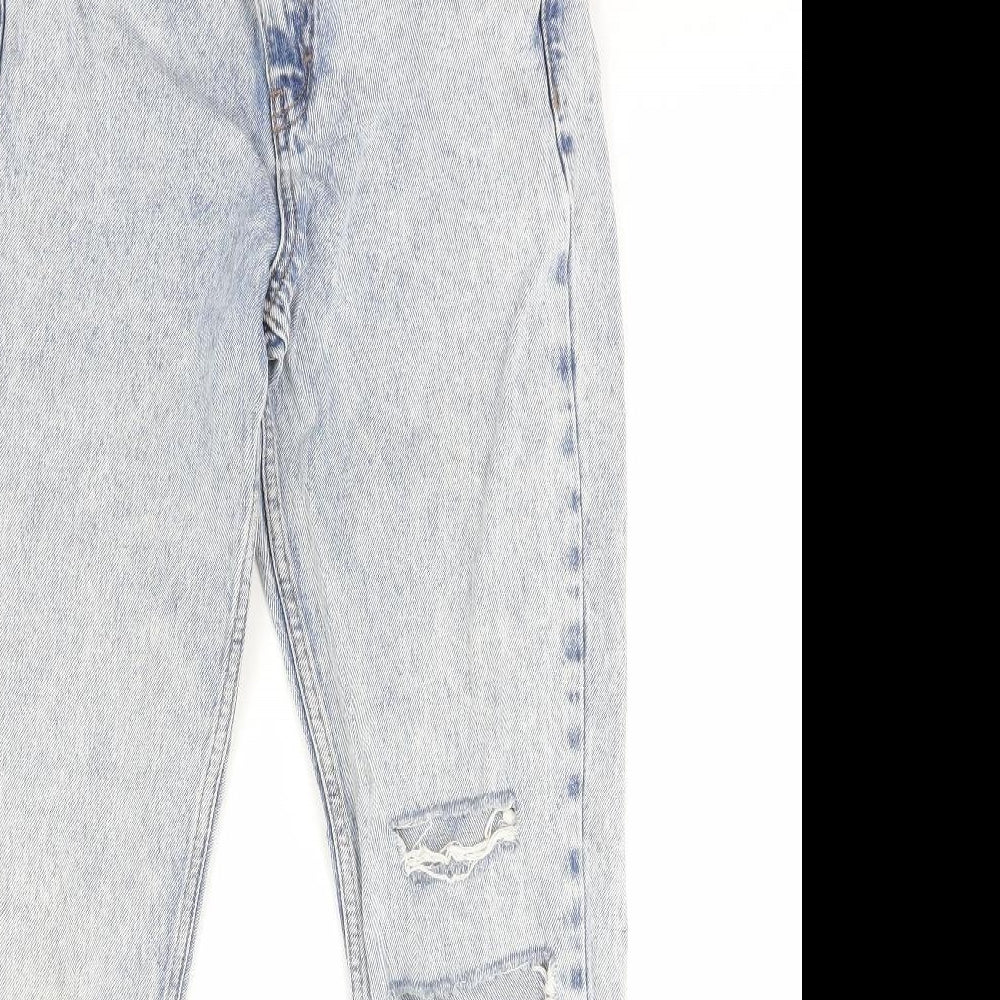 Topshop Womens Blue Cotton Skinny Jeans Size 25 in L32 in Regular Zip