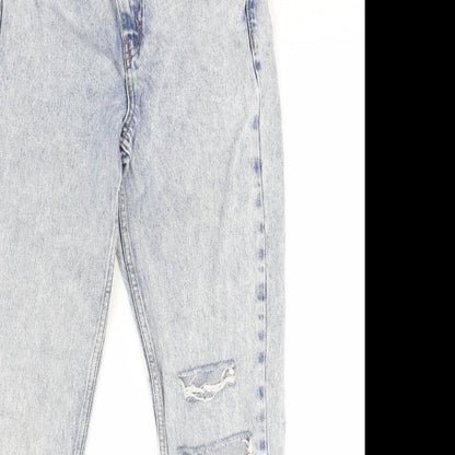 Topshop Womens Blue Cotton Skinny Jeans Size 25 in L32 in Regular Zip