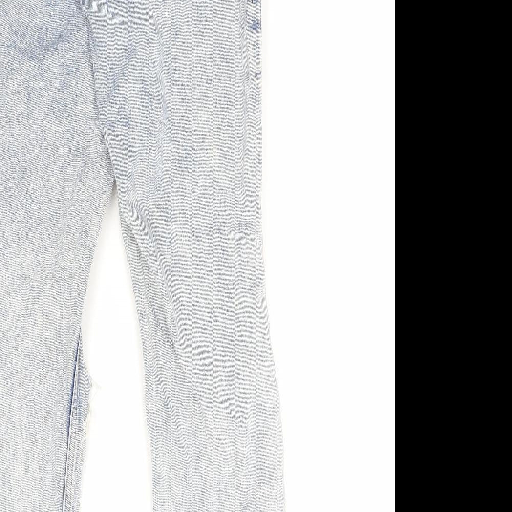 Topshop Womens Blue Cotton Skinny Jeans Size 25 in L32 in Regular Zip