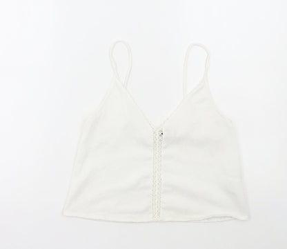 Womens UK Size XS Divided by H&M White Camisole Tank