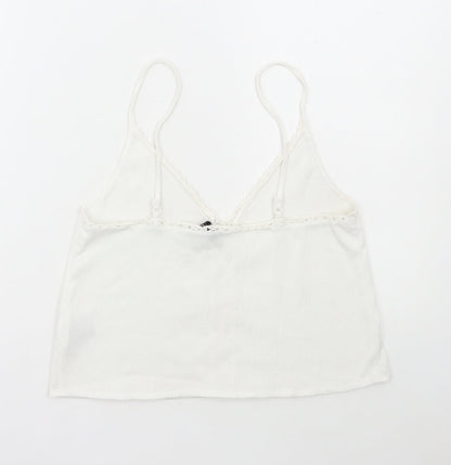 Womens UK Size XS Divided by H&M White Camisole Tank