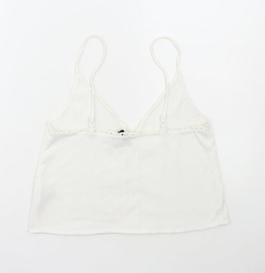 Womens UK Size XS Divided by H&M White Camisole Tank