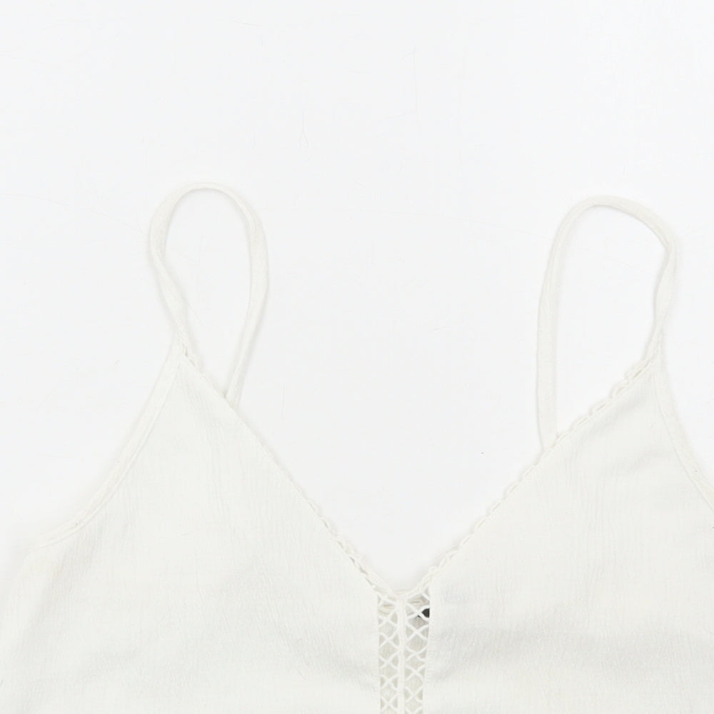 Womens UK Size XS Divided by H&M White Camisole Tank