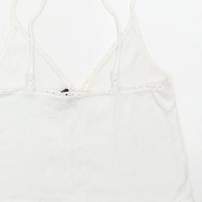 Womens UK Size XS Divided by H&M White Camisole Tank