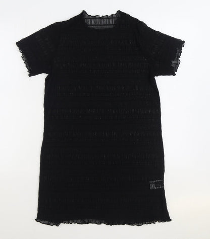 SheIn Womens Black Polyamide Shift Size M Round Neck Pullover