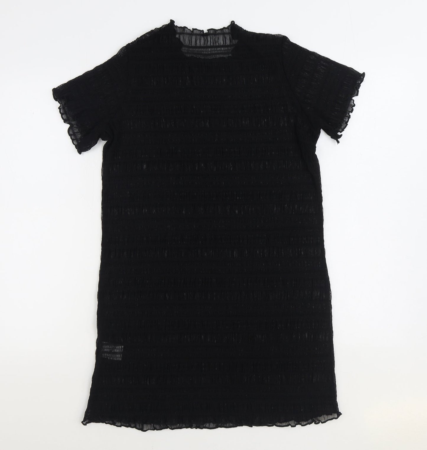 SheIn Womens Black Polyamide Shift Size M Round Neck Pullover