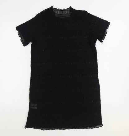 SheIn Womens Black Polyamide Shift Size M Round Neck Pullover