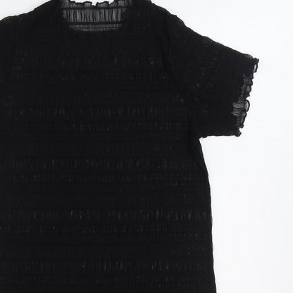 SheIn Womens Black Polyamide Shift Size M Round Neck Pullover