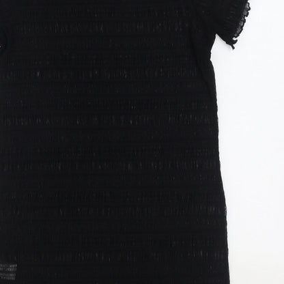 SheIn Womens Black Polyamide Shift Size M Round Neck Pullover