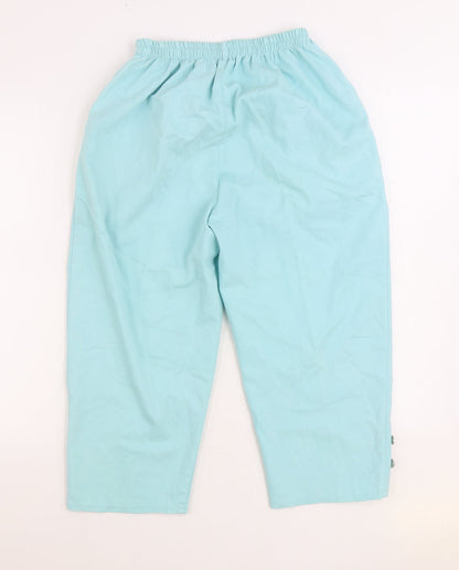 Womens UK Size S Preworn Regular Fit Cargo Blue Trousers