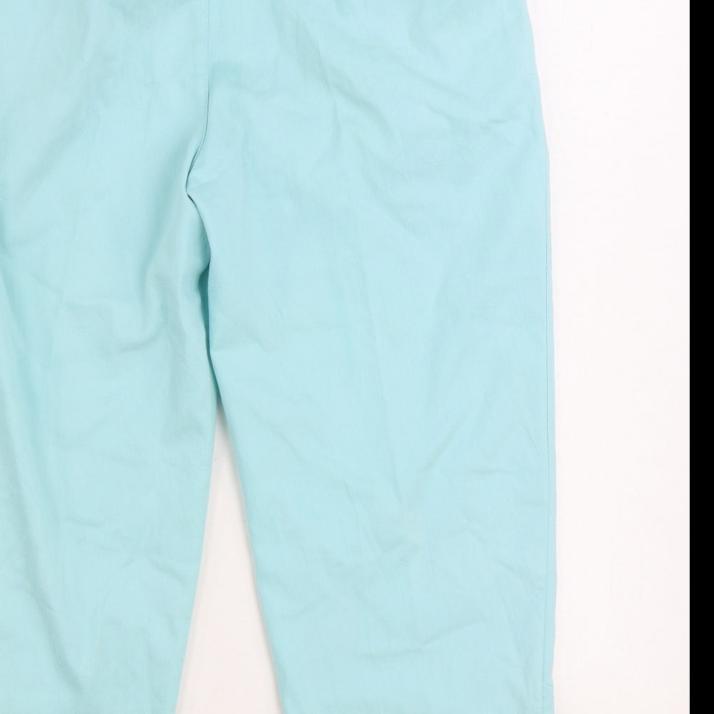 Womens UK Size S Preworn Regular Fit Cargo Blue Trousers