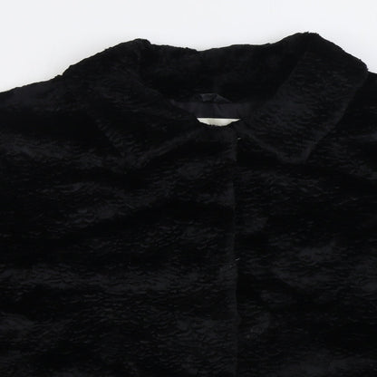 Furnatic Womens Black Jacket Size 12 Hook & Eye