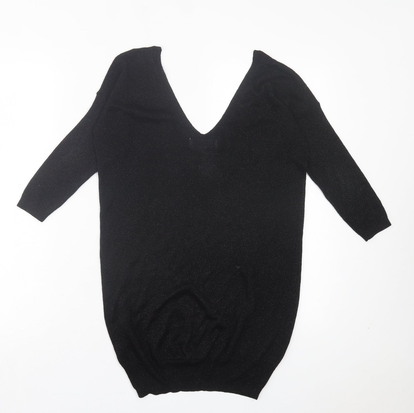 Womens UK Size 6 NEXT Black Basic T-Shirt