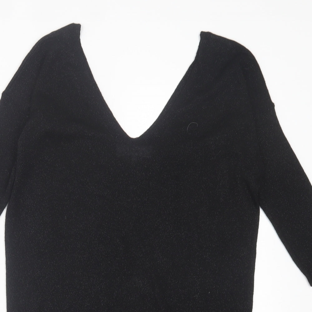 Womens UK Size 6 NEXT Black Basic T-Shirt