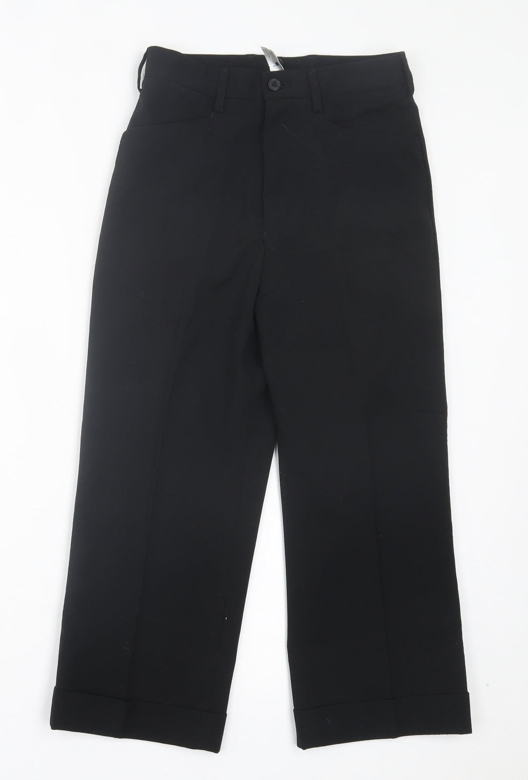 Debenhams Boys Black Polyester Capri Trousers Size 11 Years Regular Button - School Wear