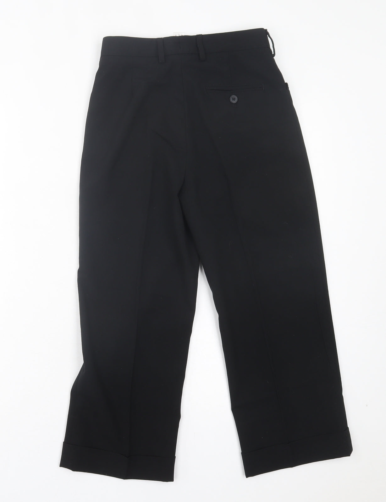 Debenhams Boys Black Polyester Capri Trousers Size 11 Years Regular Button - School Wear