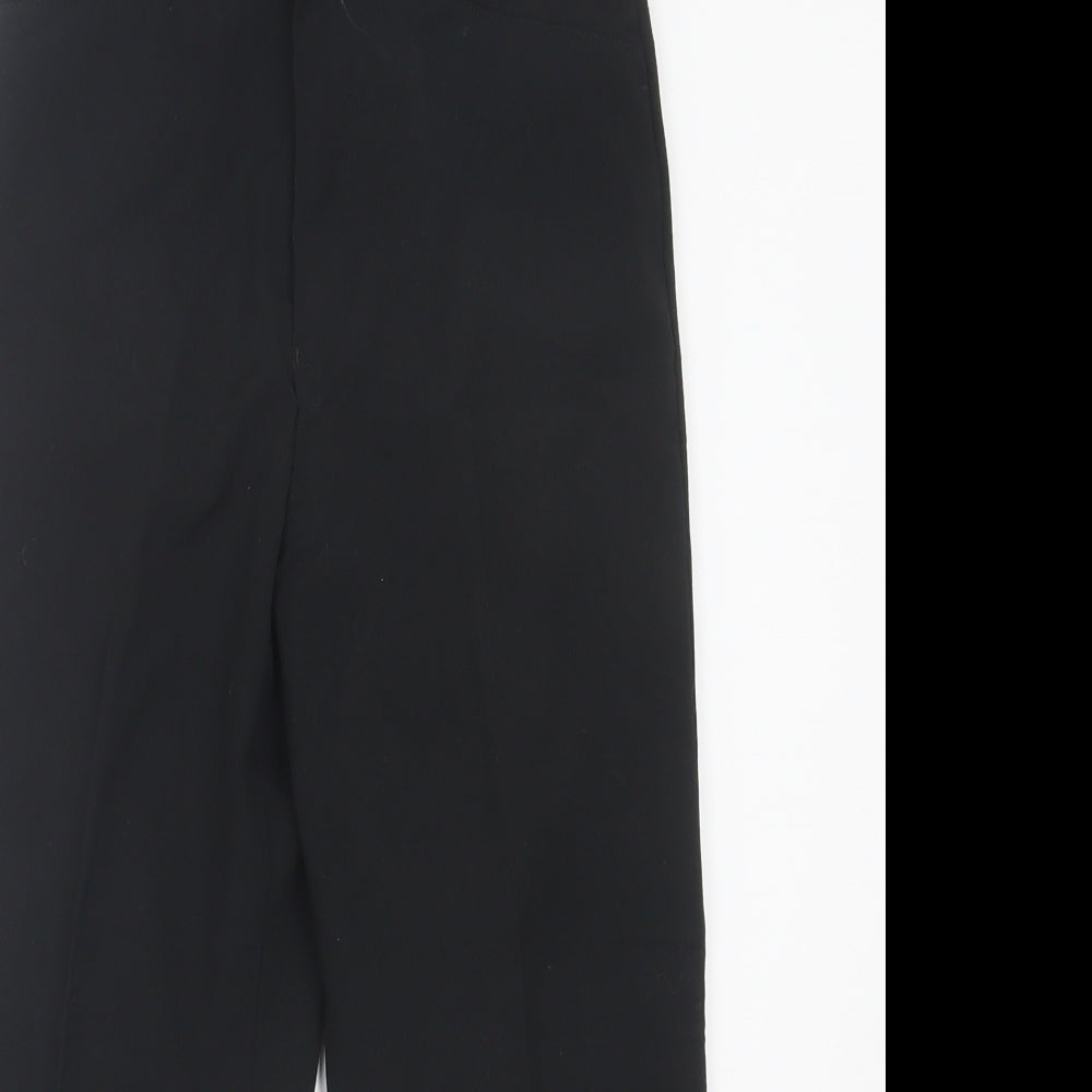 Debenhams Boys Black Polyester Capri Trousers Size 11 Years Regular Button - School Wear