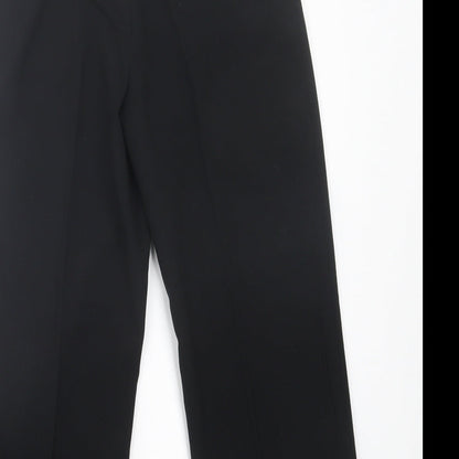 Debenhams Boys Black Polyester Capri Trousers Size 11 Years Regular Button - School Wear