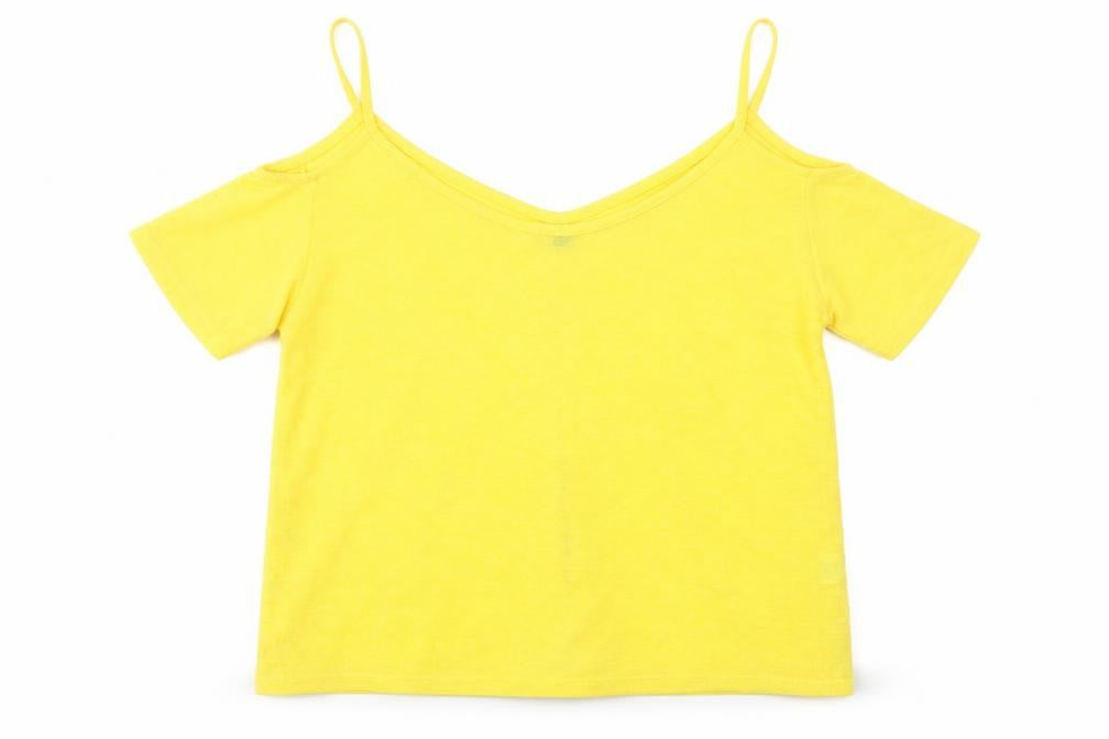 Womens UK Size 8 Atmosphere Yellow Basic T-Shirt