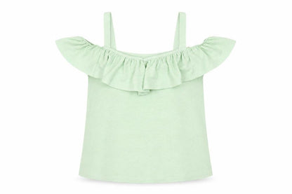 Atmosphere Womens Green Polyester Basic Tank Size 8 V-Neck - Cold Shoulder