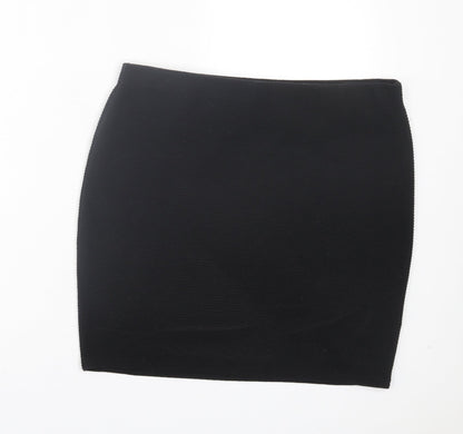 New Look Womens Black Polyester Mini Skirt Size 16