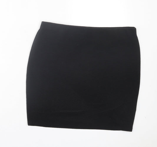 New Look Womens Black Polyester Mini Skirt Size 16