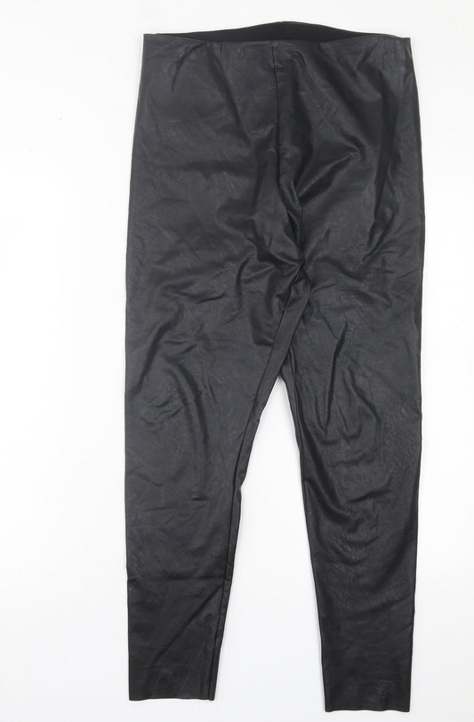 Womens UK Size 16 Gallery Regular Fit Capri Black Trousers