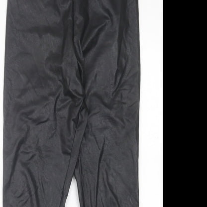 Womens UK Size 16 Gallery Regular Fit Capri Black Trousers