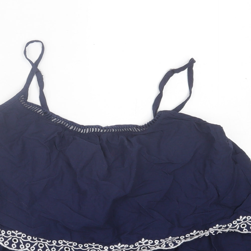 Womens UK Size 8 Atmosphere Blue Basic Tank