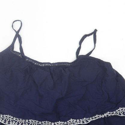 Womens UK Size 8 Atmosphere Blue Basic Tank