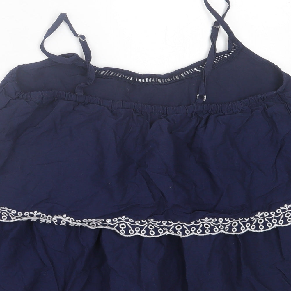 Womens UK Size 8 Atmosphere Blue Basic Tank