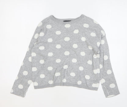 Womens UK Size 8 New Look Grey Pullover Jumper