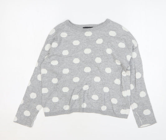 Womens UK Size 8 New Look Grey Pullover Jumper