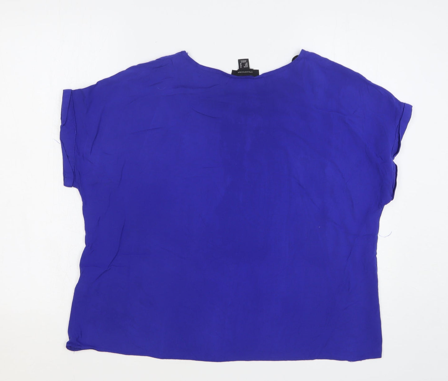 Womens UK Size 14 New Look Blue Basic Blouse