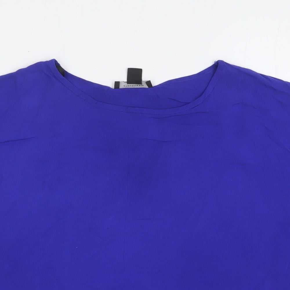 Womens UK Size 14 New Look Blue Basic Blouse