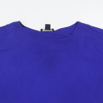 Womens UK Size 14 New Look Blue Basic Blouse