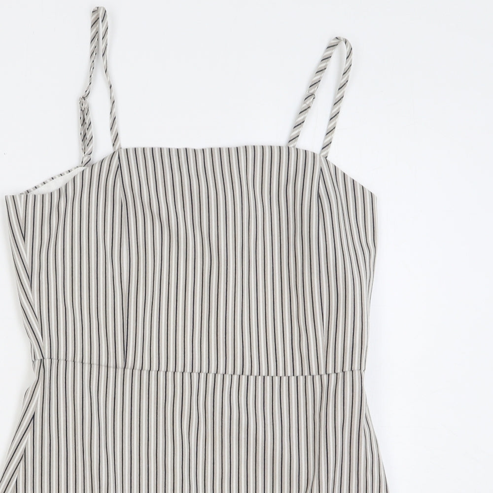 Womens UK Size L Pull&Bear Grey Camisole Tank
