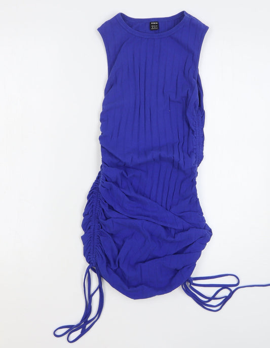 SheIn Womens Blue Cotton Bodycon Size 6 Round Neck Pullover