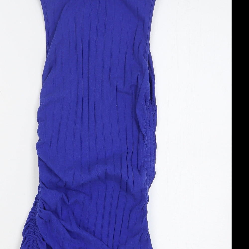 SheIn Womens Blue Cotton Bodycon Size 6 Round Neck Pullover